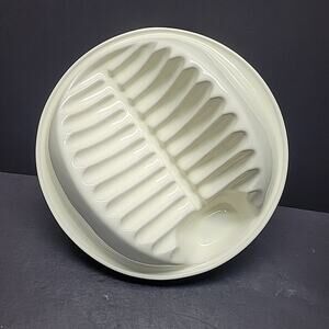 Masonware Brand Stoneware roast Meat Roast Microwave Cooking Rack 1970s RARE